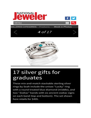 National Jeweler highlights SEAH® rings