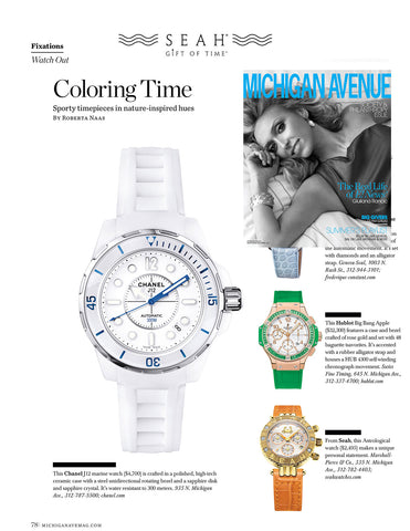 Michigan Avenue Magazine features SEAH® watches