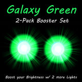2 Galaxy Green Booster Rip Flares Pro Glow Sports
