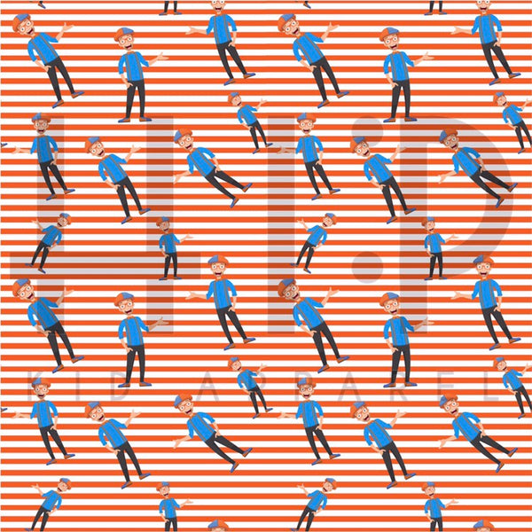Kids-Blippi Cotton Lycra Fabric PREORDER - 1 yard