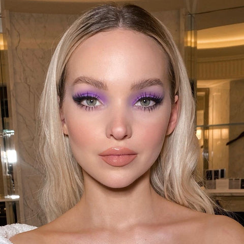 nikki makeup dove cameron spring 2020 makeup trends lilac eyeshadow 