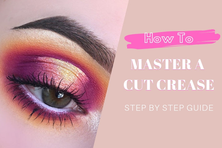 how to guide cut crease eyeshadow makeup look easy pink sunset steps