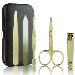 lily england black and gold manicure set for women girls nail kit travel