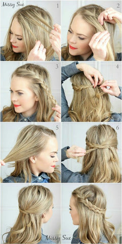 side french braid no heat hairstyle