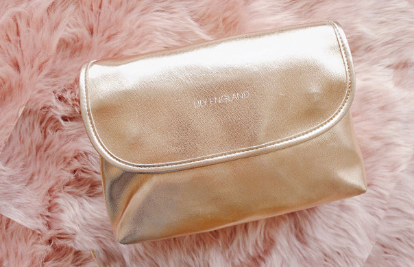 large wash bag womens rose gold