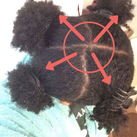 Natural Hair Crown Breakage Caused By Parting