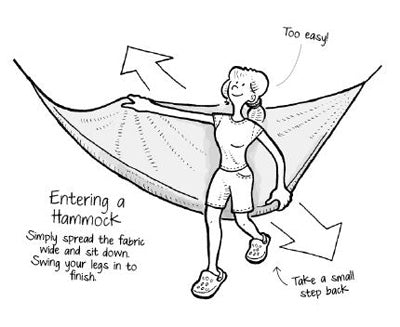 Getting into a hammock