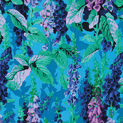 Philip Jacobs PWPJ010 Foxgloves Spring Kaffe Fassett Collective Designer Quilting 18" BTHY Rowan Westminster Half Yard 18" Quilt Fabric