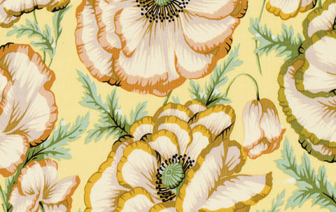 Philip Jacobs PWPJ059 Banded Poppy Butter Kaffe Fassett Collective Designer Quilting 18" BTHY Rowan Westminster Half Yard 18" Quilt Fabric
