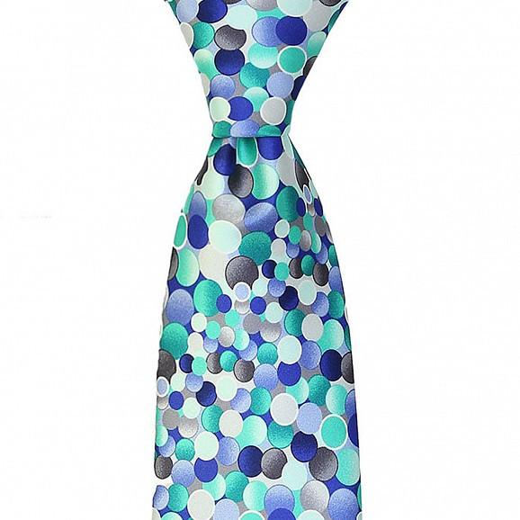 PRINTED DOTS SILK TIE 8CM,TIE,SILVIO FIORELLO, | GentRow.com