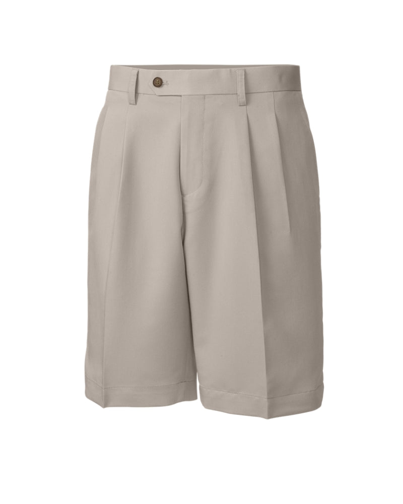 Big & Tall Twill Microfiber Pleated Short