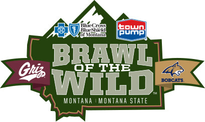 Brawl of the Wild Logo with Town Pump and the Grizzly and Bobcat Logos