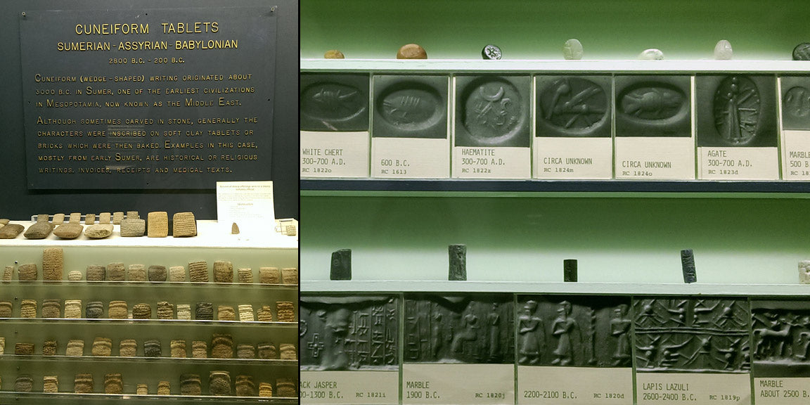 Cuneiform tablets, cylinder seals, and seal rings from the Rosicrucian Egyptian Museum