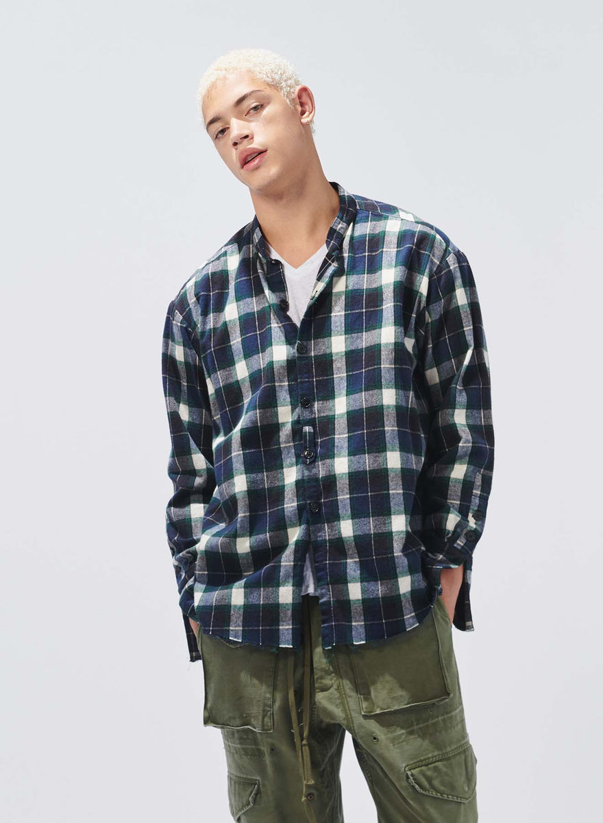 オンラインストア大特価祭 Greg Lauren studio shirts（Green check