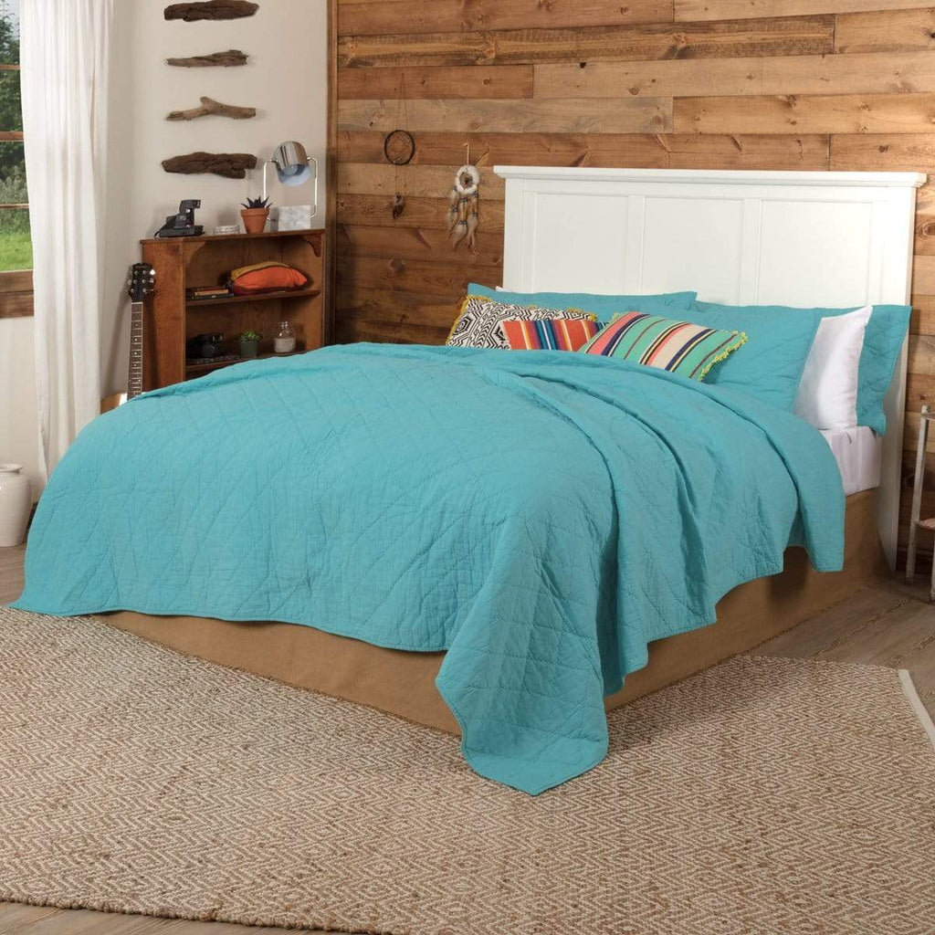 Pueblo Turquoise Queen Quilt 90wx90l The Village Country Store