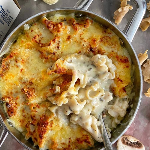 Porcini Trumpet Truffle Mac and Cheese