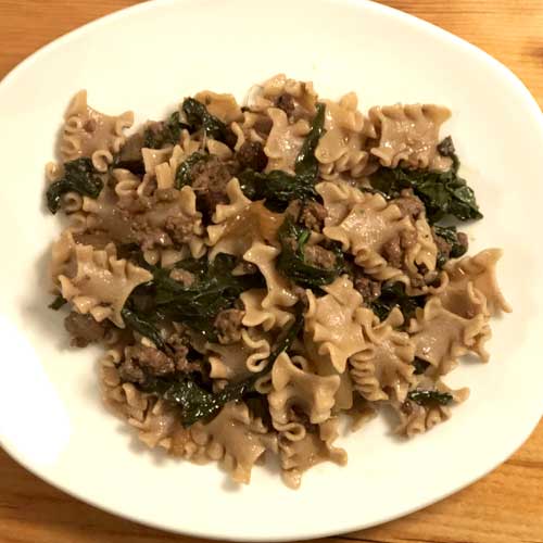 Sfoglini Emmer Reginetti with Sausage and Tuscan Kale