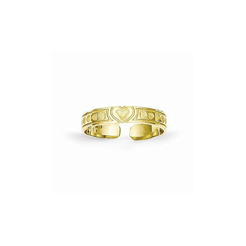 10k Heart Toe Ring, Best Quality Free Gift Box Satisfaction Guaranteed - shopvistar