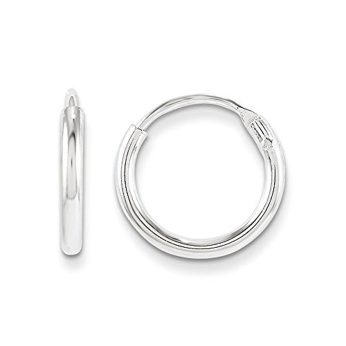 Sterling Silver 1.3mm Hoop Earrings, Best Quality Free Gift Box Satisfaction Guaranteed - shopvistar