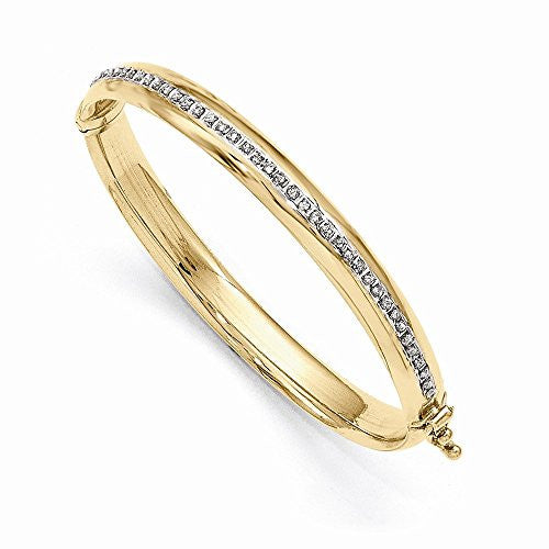 14k Diamond Fascination Hinged Baby Bangle, Best Quality Free Gift Box Satisfaction Guaranteed - shopvistar