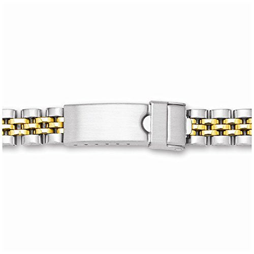 12-17mm Lady Two-tone Jubilee W/deploy Satin/mirror Watch Band - shopvistar