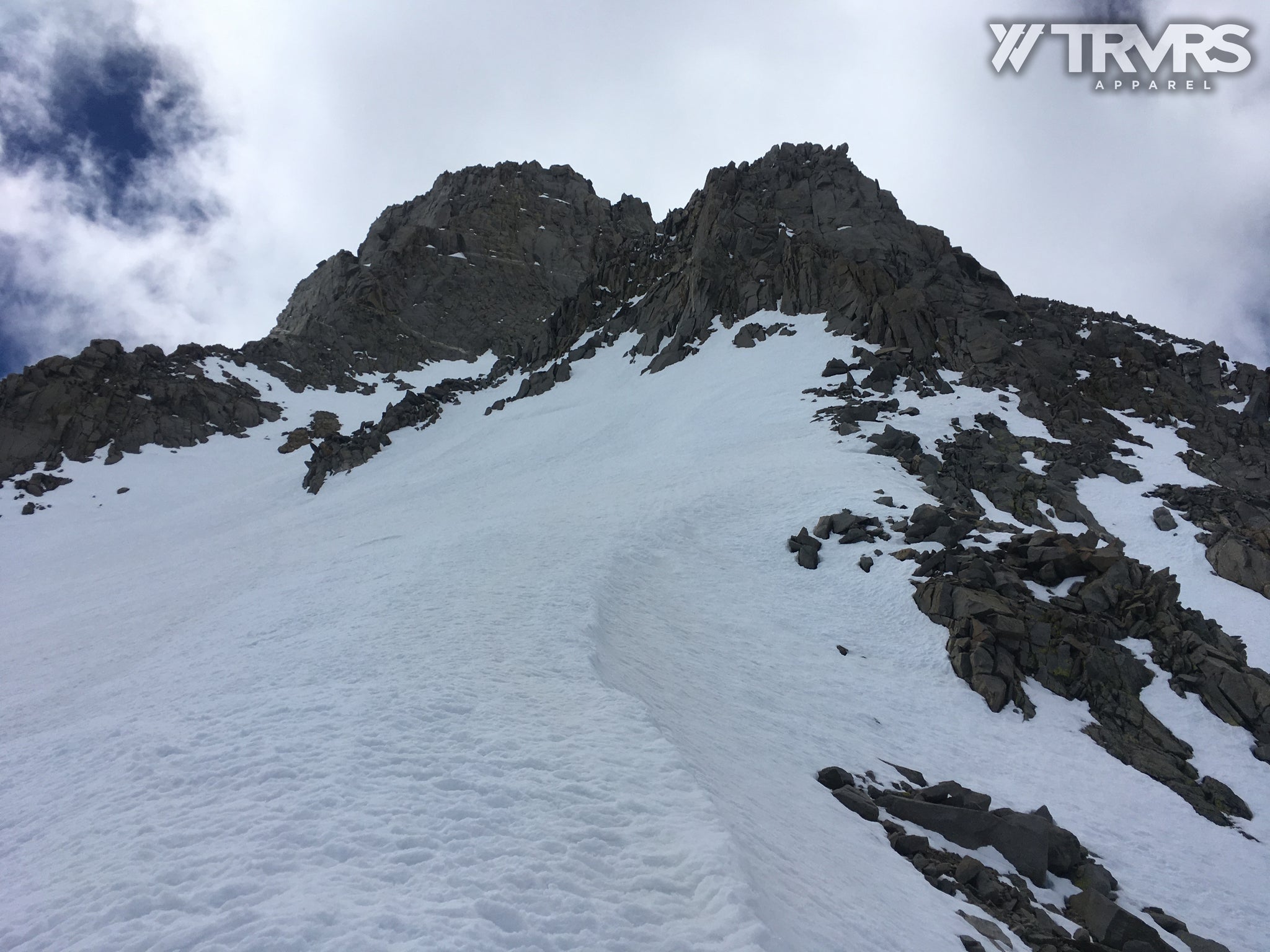 Top of Glacier Notch w/ North Couloir (left) - Mount Sill | TRVRS APPAREL