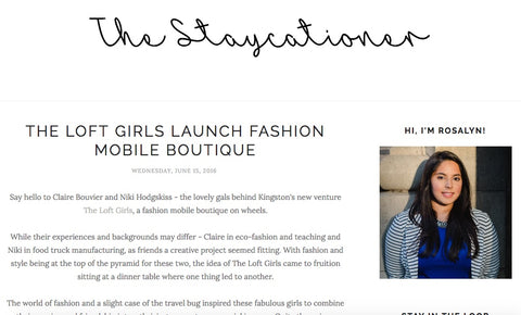 The Staycationer Blog post about The Loft Girls Launch