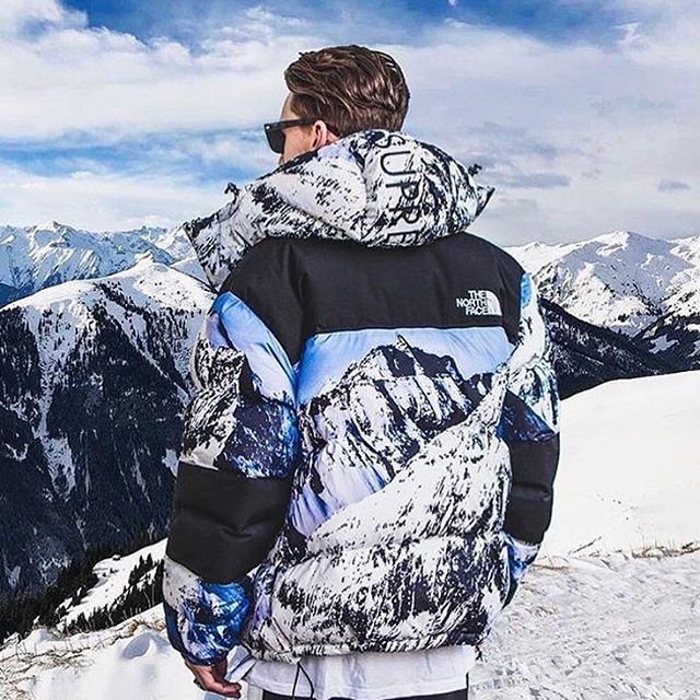 supreme x the north face snow mountain