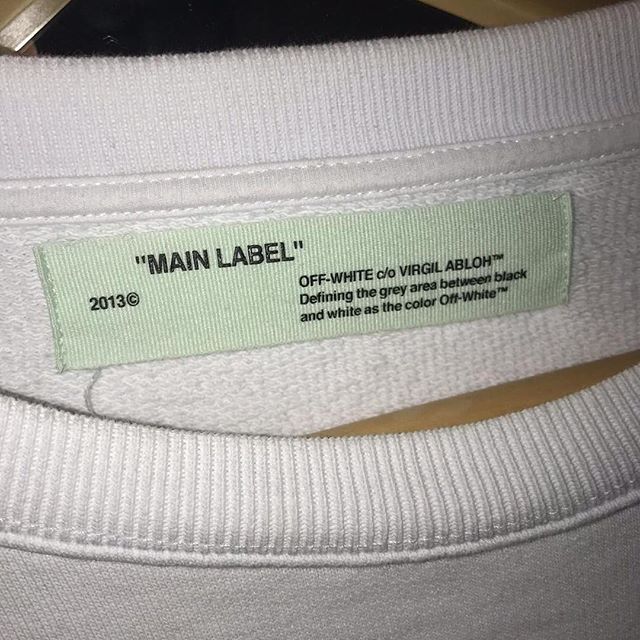 off white main label hoodie