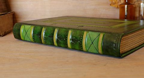 medieval style binding raised bands