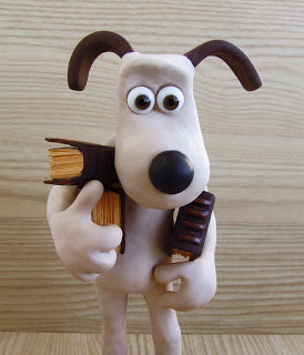Gromit with miniature books