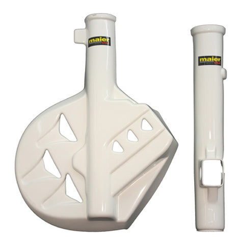 Maier White Fork/Disc Guards for Suzuki DR250 / 350 / 650 - 596751