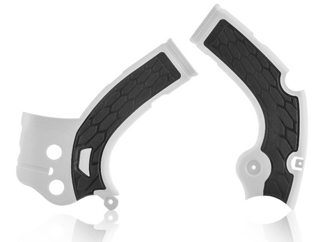 Acerbis X-Grip Frame Guards for Yamaha WR/YZ models - White/Black - 2640271035