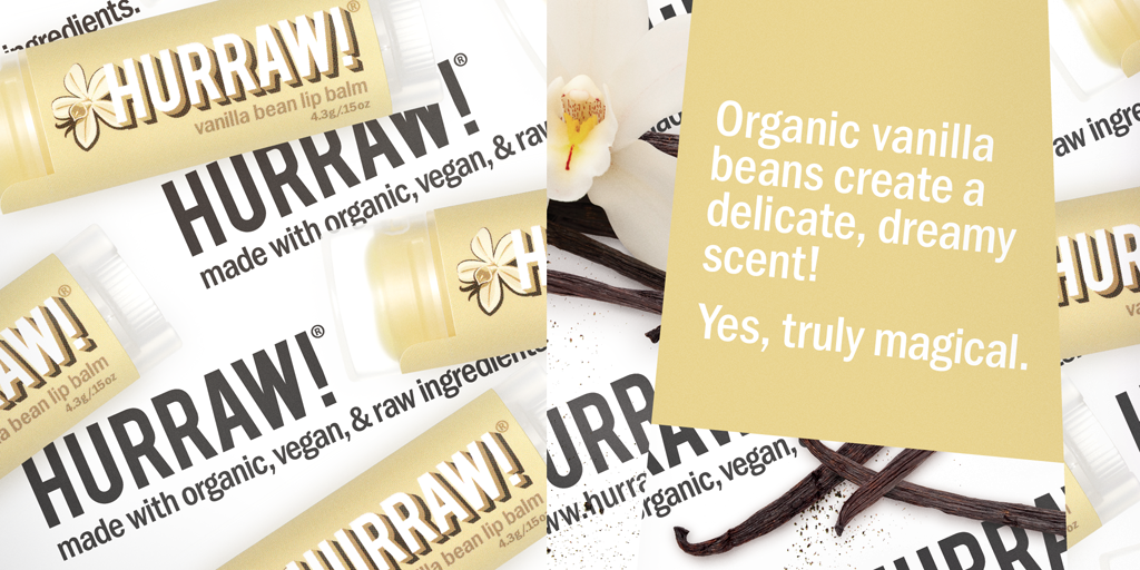 Hurraw! Vanilla Bean Lip Balm 4.3g - One Fine Secret