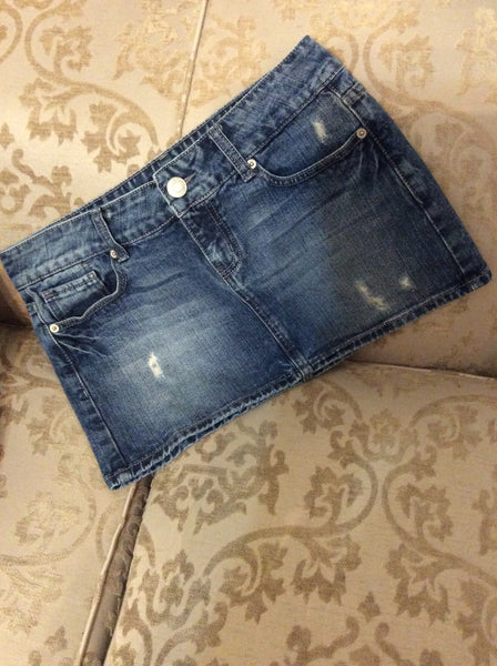 micro mini jean skirt