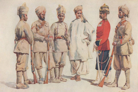 Khaki Uniform with British Indian Army