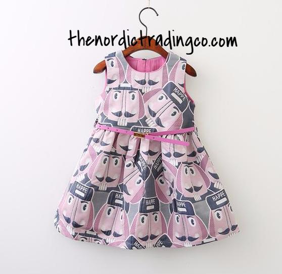 girls pink christmas dress