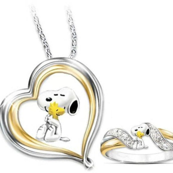 snoopy pendant gold