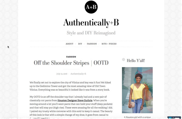 Authentically+B - Off the Shoulder Stripes | OOTD