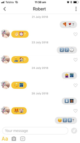 A screenshot of a chat