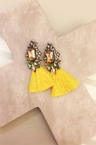 One Night Only Earrings Yellow