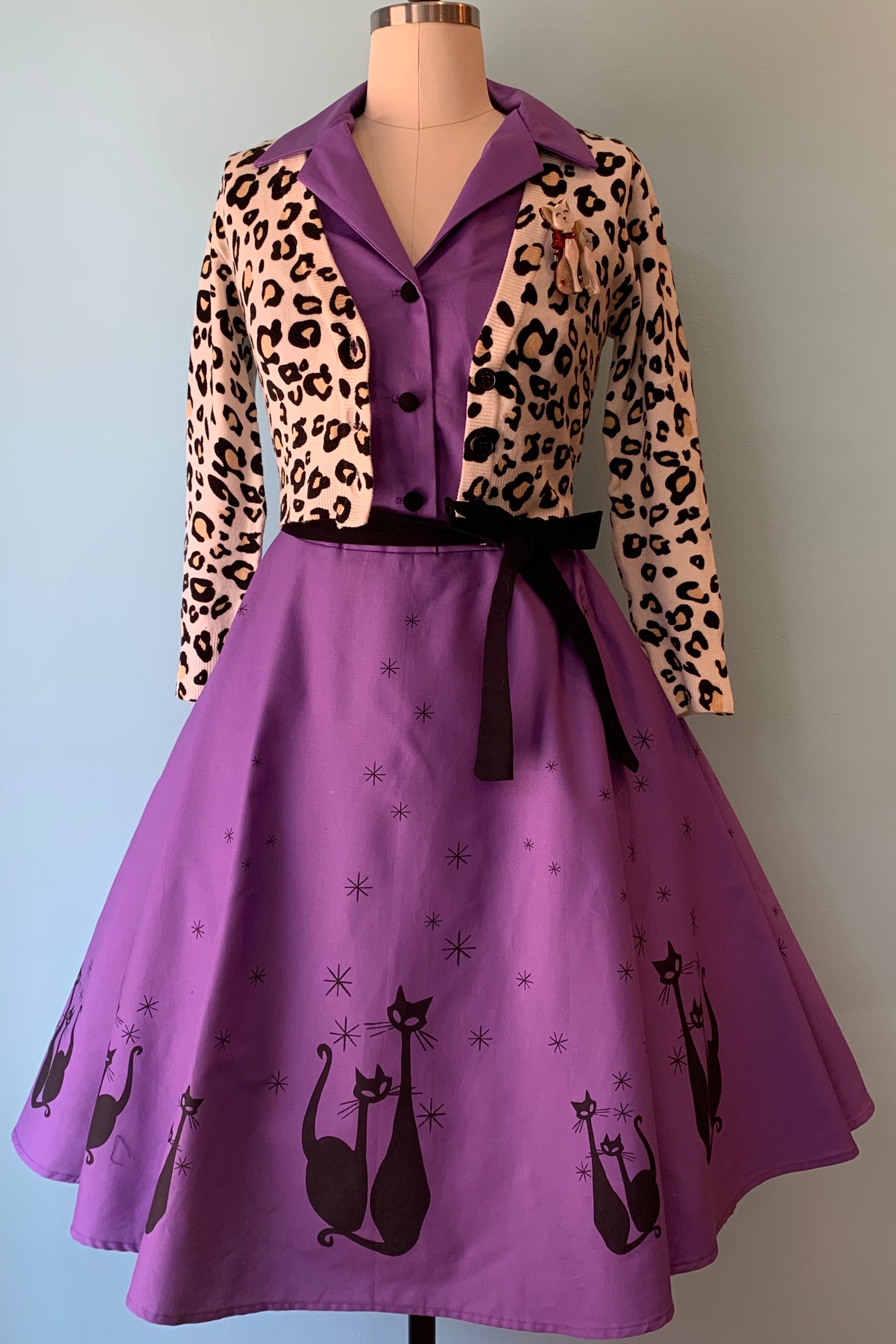 El Gato Purple Stacey Dress by Heart of Haute