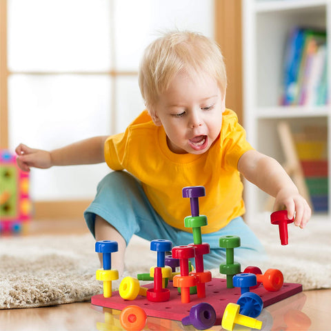 Learning toy toddler jumbo peg board