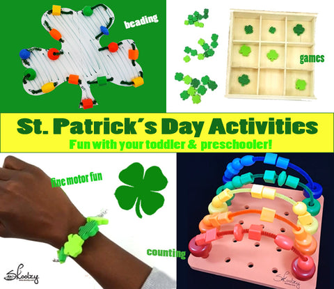 pegboard set, fine motor skills, jumbo lacing beads, rainbow, St. Patrick's Day toddler activities, montessori, occupational therapy