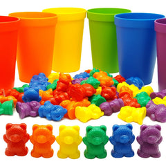 Counting bears and matching rainbow cups available from Skoolzy.com.