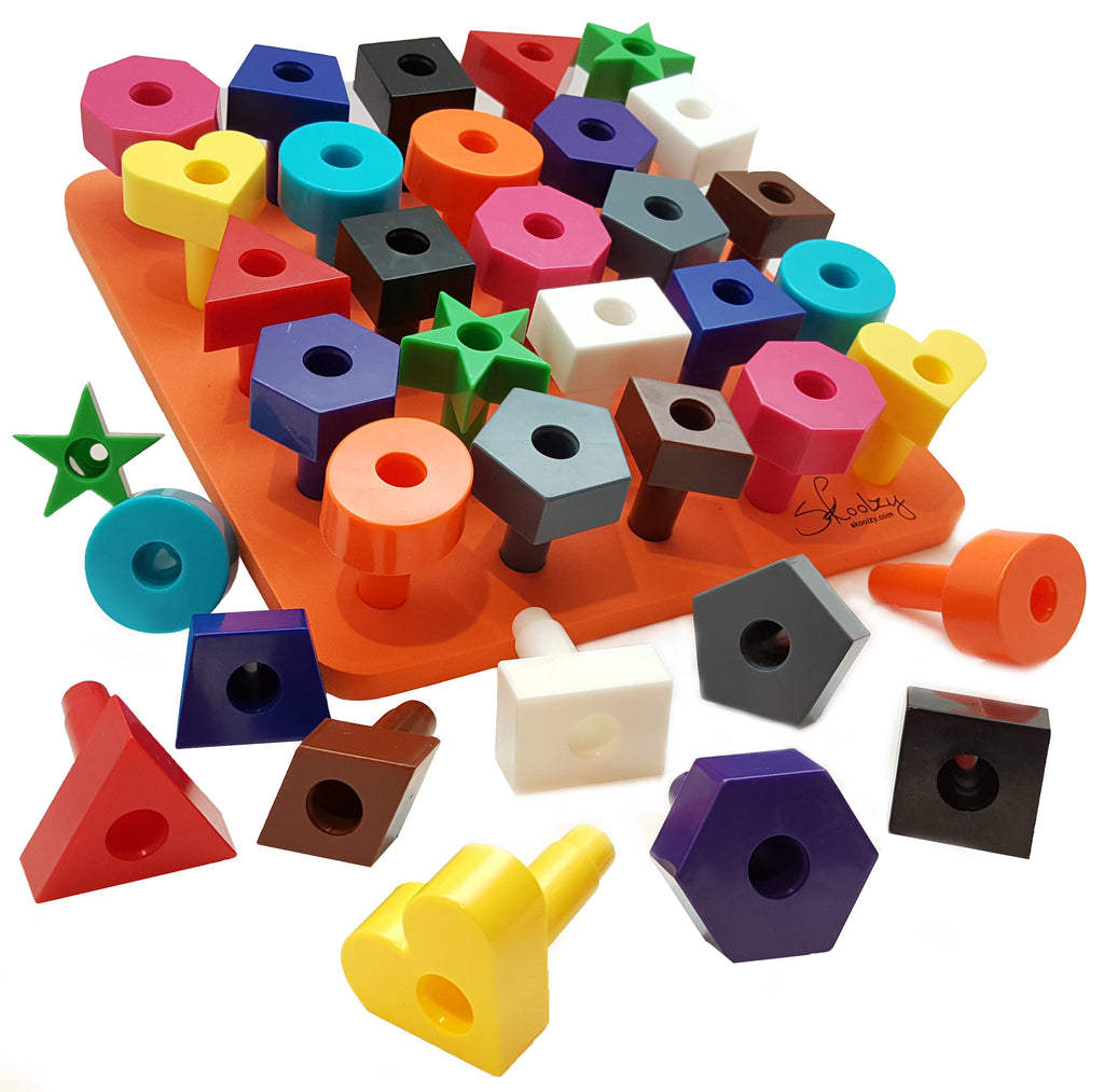 stacking shapes pegboard