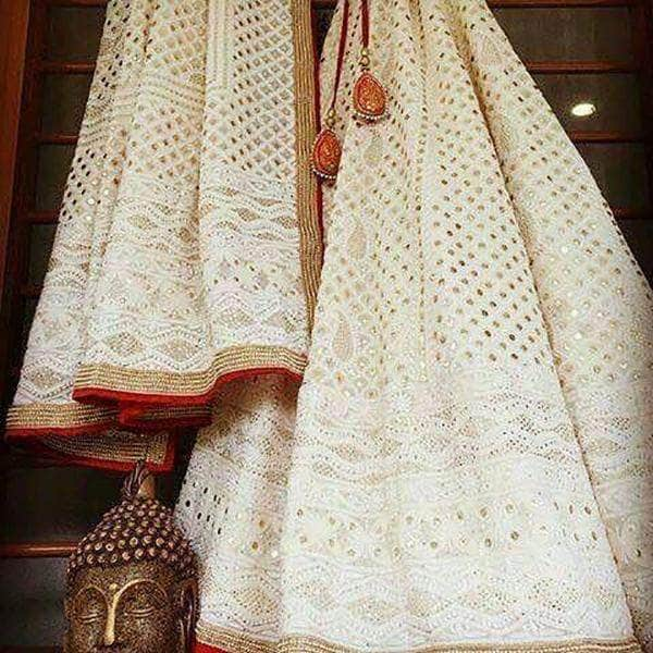 chikankari with mukesh