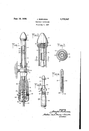 First vaporiser patent