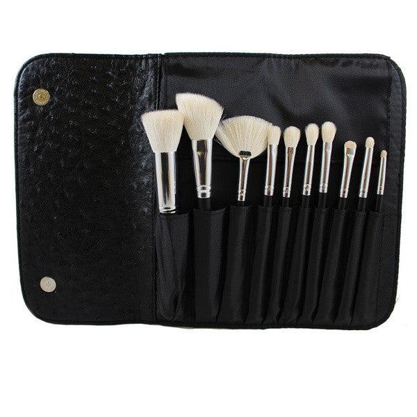 Morphe - SET 692 - 10 PIECE DELUXE SET W/ OSTRICH SKIN SNAP CASE