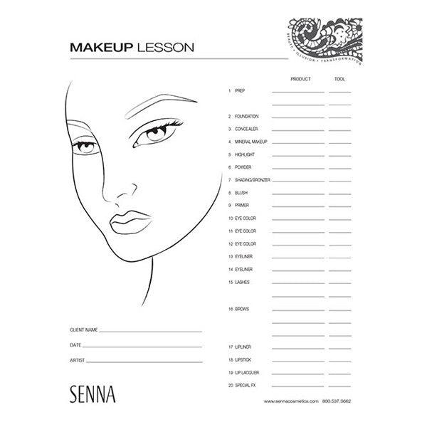 Professional Makeup Face Charts